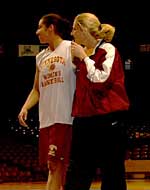 Coach Brenda Oldfield and player