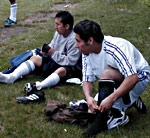 players lace up to go in
