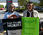 Striking nurses