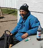 Resident at a homeless shelter