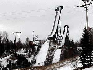 
There are two jumps at the Ely facility. A Chicago group says it's interested in buying the big jump, but hasn't made an offer (MPR photo/Bob Kelleher)