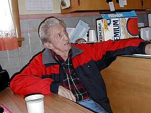 
Joe Grahek is a veteran of Ely's ski-jumping heyday. He says kids today are getting soft and aren't up for the hard graft of ski-jumping. (MPR photo/Bob Kelleher)