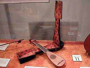 
A Stradivari mandolin on display at the museum. The museum also owns a Stradivari guitar. (MPR Photo/Cara Hetland)