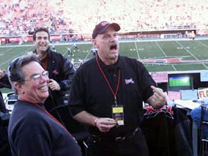 
Ventura's extracurricular activities reached a new height when he agreed to host 12 games for the new XFL football league. (Photo courtesy of Las Vegas Outlaws)