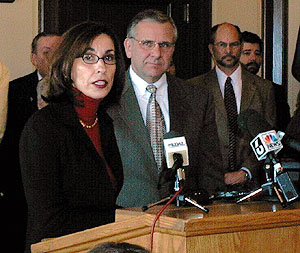 
Taskforce Chair Marti Buscaglia says she takes Ripley Entertainments interest very seriously. "Ripley is not four-legged fish," Buscaglia says. "They are a very professional aquarium company.  (MPR Photo/Bob Kelleher)