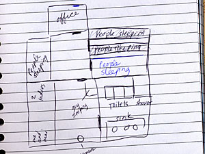 
A sketch of the  detainment area. (MPR Photo)