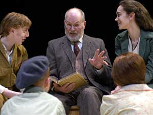 
Progressive educator Janusz Korczak (Clyde Lund) nutures a sense of empowerment and humor for the children in his orphanage in the Warsaw Ghetto. (Photo courtesy of Children's Theatre Company)