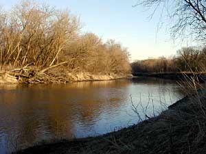 
The Root River runs through Preston, and draws visitors for its fishing and canoeing.  (MPR Photo/Nikki Tundel)