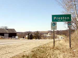 
Preston is in Fillmore County, along the Root River. It's a quiet mix of agricultural and tourism-related businesses. (MPR Photo/Nikki Tundel)