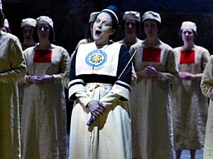 
Helen Todd sings the role of Aunt Lydia, one of the women who keeps the Handmaids under control.   (Photo courtesy of Minnesota Opera)
