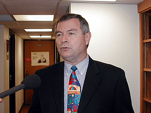 
The bill's sponsor, Rep. Fran Bradley, R-Rochester, says the bill increases state spending on health and human services, and attempts to rein in rising health care costs.
 (MPR Photo/Laura McCallum)