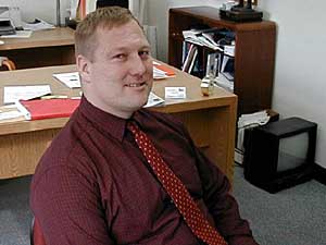 
Bemidji City Manager David Minke says the LGA cuts will mean tough choices for his city. "If it's your house on fire and it takes an extra two minutes for the response because we have fewer staff people ... how essential is that two minutes?" said Minke. (MPR Photo/Tom Robertson)