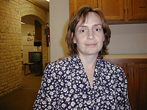 
Laurie Possin watches Hennepin County's child care caseload as assocate director of the Greater Minneapolis Day Care Association.  Hennepin County has 9,400 families using child care subsidies, including those on welfare. (MPR Photo/Jeff Horwich)