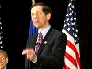 
Rep. Dennis Kucinich of Ohio, who said he was proud to be called a liberal. (MPR Photo/Bob Collins)