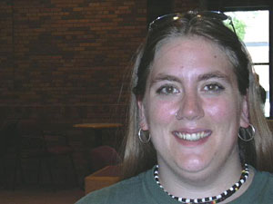 
Jaime Espelund says she'll take out more loans to pay for a tuition increase. She'll leave college $20,000.00 in debt. (MPR Photo/Bob Reha)