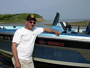 
Brad Wolfe lives in Hazen, ND, and often fishes on Lake Sakakawea.  (MPR Photo/Dan Gunderson)