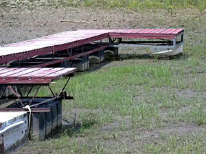 
A dry dock to nowhere at Indian Hills resort. (MPR Photo/Dan Gunderson)