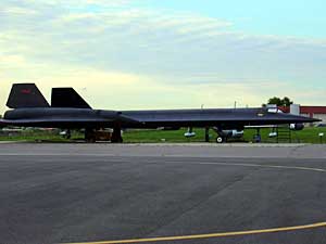 
The museum's A-12 Blackbird and other aircraft remain on site at Minneapolis/St. Paul International Airport, even though the museum had to close after Sept. 11, 2001. The Air Force took over the museum's space for nearly a year. 
 (MPR Photo/Bill Catlin)
