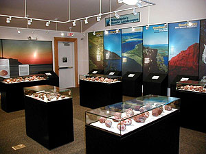
The Moose Lake Agate and Geological Interpretive Center is open for self guided tours.  The Center was designed with research and education space, but there's no money in the budget at this time to hire a park naturalist. (MPR Photo/Bob Kelleher)