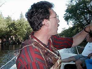 
Friends of the Bay spokesman Harland Hiemstra, a Grey Cloud Island township resident, calls landowner Gordon Nesvig "a local scalawag," and calls the Texas developer D.R. Horton "carpetbaggers." 

 (MPR Photo/Dan Olson)