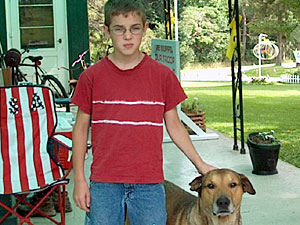 
Ethan Loftus, 11, is relieved his sister is home and okay. (MPR Photo/ Mark Zdechlik)