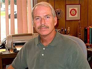 
Fair director Jerry Hammer says the gun ban has been in place for decades, and is common sense. He also argues there's no reason why anyone should feel it necessary to bring a gun to the fair. (MPR Photo/Mark Zdechlik)
