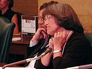 
Sen. Becky Lourey has held hearings on the sexual offender treatment program, but she's not anxious to see a lawsuit filed. She does say, however, the program is in chaos and must be revamped. (MPR file photo)