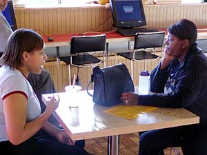 
Rita and her mother Lois Howard are having coffee and smoothies at the Bean Scene in North Minneapolis. (Brandt Williams)