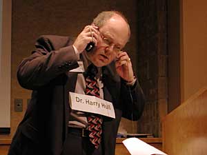 
State Epidemiologist Dr. Harry Hull is portrayed in the play.  (MPR Photo/Annie Baxter)
