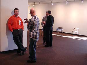 
The installation went into an open space at the Kiehle Gallery on the campus of Saint Cloud State University. (MPR photo/Annie Baxter)