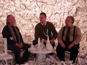 
Part of the installation involved a "foil tea" (MPR photo/Annie Baxter)