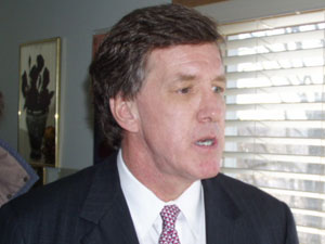 
Rep. Jim Ramstad says he's told the Bush administration that more efforts need to be targeted on relieving homelessness. (MPR Photo/Michael Khoo)