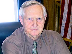 
Sen. Keith Langseth, DFL-Glyndon, chair of the Senate Capital Investment Committee, says higher education appears to be low on Pawlenty's priority list compared to other projects.
 (MPR Photo/Laura McCallum)