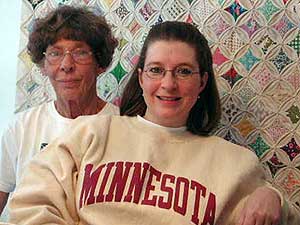 
Floyd Paaso's wife Jackie and their daughter Jodi Helmer are starting a support group for families of mesothelioma victims.  The group is planning a fund-raiser to support research about the deadly disease. (MPR Photo/Stephanie Hemphill)
