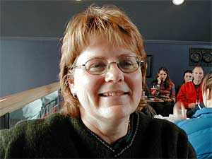 
Joyce Iverson is one of the 22 nurses fired from the Alexandria Clinic after they went on strike in 1999.  Iverson still considers herself on strike more than four years later.  The nurses hope they'll get their jobs back someday, but that could take a long time because legal appeals are still pending. (MPR Photo/Tim Post)