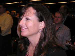 
Following the speech Annette Barton who works as a  project leader at 3M, said she  liked hearing Bush articulate the importance of investing in research and development. 

 (MPR Photo/Mark Zdechlik)