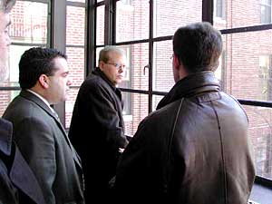 
Members of the legislative committee toured the Minneapolis campus to see examples of repair and maintenance projects included in the U's request. (MPR Photo/Marisa Helms)