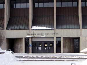 
Franklin Junior High School in north Minneapolis is one of eight school programs targeted for closure by Jennings' proposal. It's unclear what the building would be used for in the future. (MPR Photo/Brandt Williams)