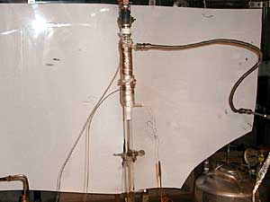 
U scientists have built reactor to separate hydrogen from ethanol, a renewable fuel (MPR photo/Dan Olson)