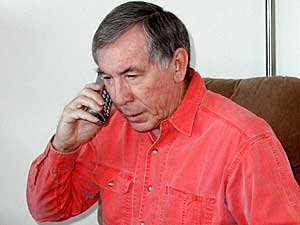 
Bill Lawrence, Red Lake tribal member, says the state got a bad deal when the gaming compacts were negotiated with tribes. He says it's time Indian tribes pay their fair share to the state. Lawrence publishes a newspaper that's often critical of tribal governments.  (MPR Photo/Tom Robertson)