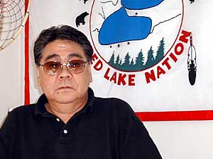 
Red Lake Tribal Treasurer Darrell Seki is against renegotiating the gaming compacts with the state. Seki says a deal is a deal.  (MPR Photo/Tom Robertson)