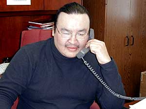 
Leech Lake Chairman Pete White says the state's budget problems should not be solved on the backs of Indian tribes. (MPR Photo/Tom Robertson)