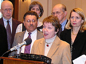 
Sen. Jane Ranum, DFL-Minneapolis, says the Pawlenty administration hasn't adequately explained what happened in the case of Rodriguez and other offenders, and what needs to change.
 (MPR Photo/Tom Scheck)