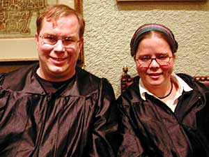 
Students Ted Arrindell and Maria Power (MPR photo/Marisa Helms)