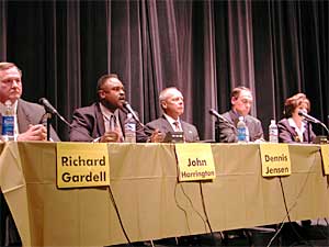 
All five finalists for the St. Paul police chief's position met with members of the public in recent forums.  (MPR Photo/Marisa Helms)