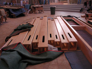 
Huge bass pipes for the facade (MPR Photo/Valerie Kahler)