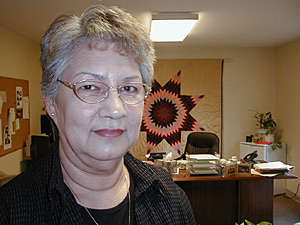 
Janice Lindstrom is executive director of Juel Fairbanks Chemical Dependency Services in St. Paul.  She says the human traffic between the Twin Cities and Indian reservations is contributing to a growing meth problem among American Indians. (MPR Photo/Jeff Horwich)