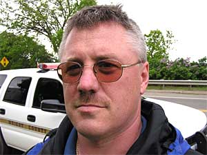 
Sgt. Todd Hoffman is with the Wright County Drug Task Force.  Hoffman has been in some dangerous situations because of meth.  (MPR Photo/Tim Post)