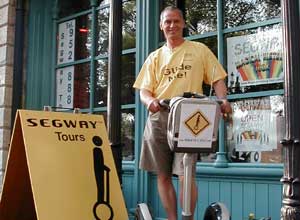
Bloomington entrepreneur Bill Neuenschwander created the Magical History Tours. His three-hour sightseeing trips showcase Minneapolis as well as the technology of the Segway.

 (Nikki Tundel)