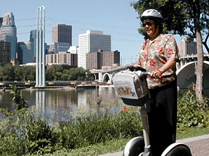 
The self-balancing scooter uses five gyroscopes and two tilt sensors to gauge a rider's center of gravity, evaluating conditions about 100 times a second. 
 
 (Nikki Tundel)